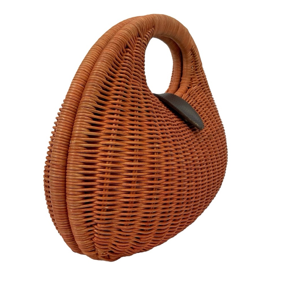 Orange Rattan Handbag - Picture 3 of 9